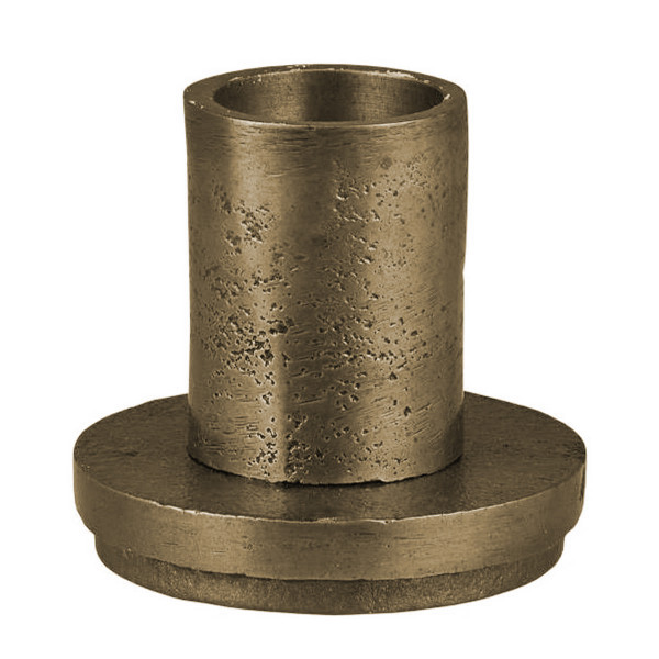 Kerzenhalter Tiza mit Sockel, schlichter rustikaler Kerzenhalter für 3,8cm Stabkerzen, Ib Laursen