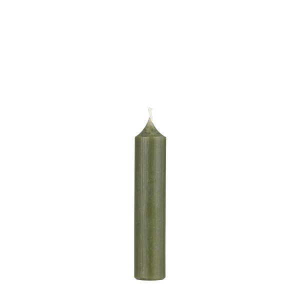 Stabkerze klein, rustikal waldgrün, Ø 2,2cm, H 11cm, Ib Laursen