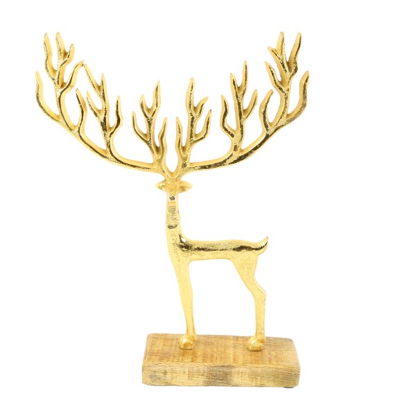 Rentier gold/natur 33cm
