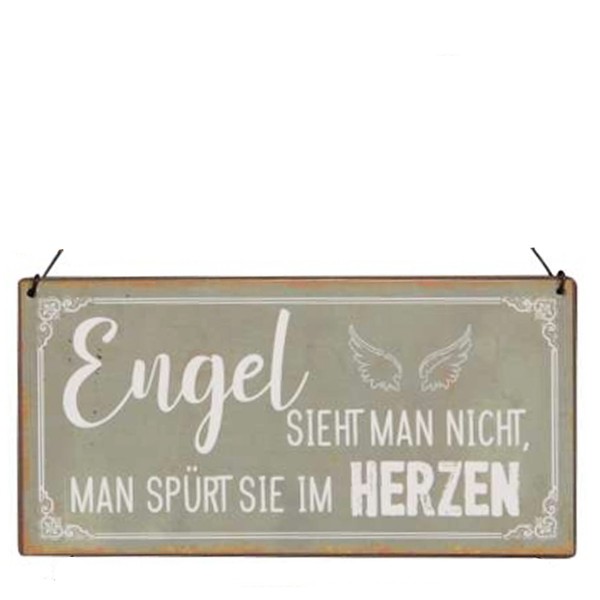 Schild Engel sieht man nicht zum Hängen, 20x10cm