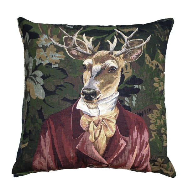 Kissen Baron Hirsch violett 45x45cm Gobelin, Mars &amp; More