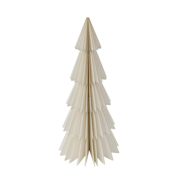 Deko Tannenbaum Papier, Papierbaum Tanne creme, Fächerbaum, 20cm