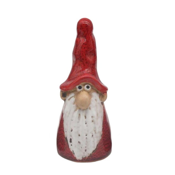 Deko Wichtel Santa Marta rot, Keramikwichtel Weihnachten, 11cm