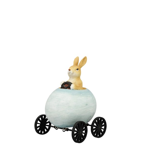 Hase Sannie im Ei 11x8cm Polyresin