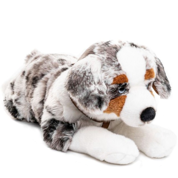 Plüsch Australian Shepherd Hund liegend 60cm Uni Toys