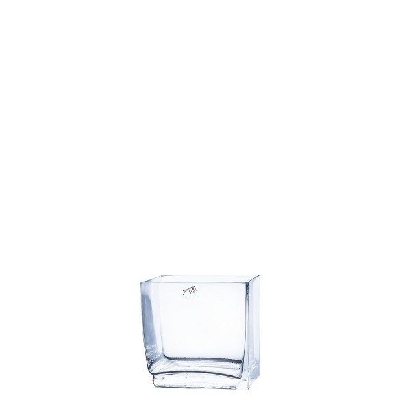 Glas Vase Würfel klar 10x10cm, Sandra Rich