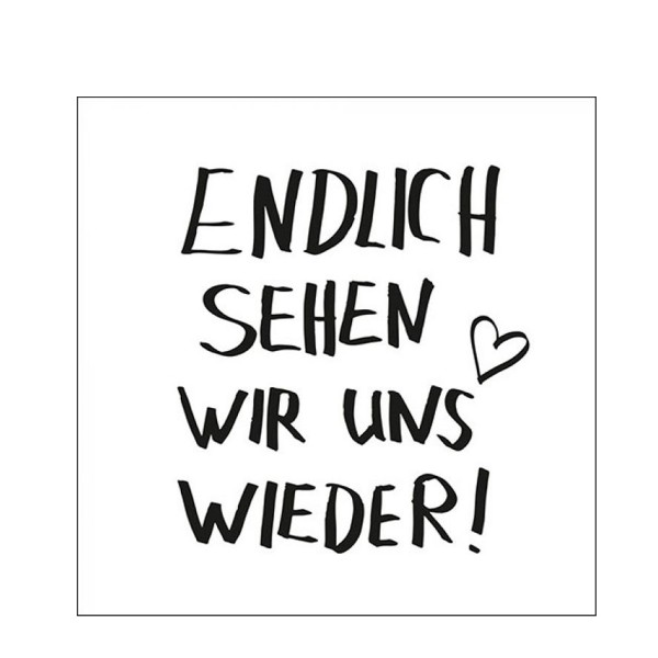 Ambiente Papierservietten, Endlich sehen wir uns wieder, Lunch, 33x33, 20St/Pack.