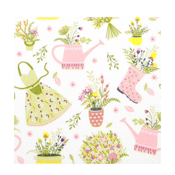 Home Fashion Papierservietten pastell Garten, My Lovely Garden, 33x33cm