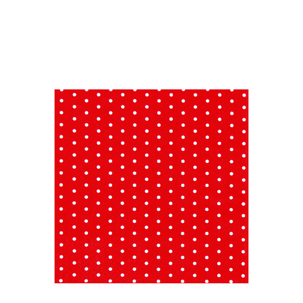 Home Fashion Papierservietten Dots, Punkte rot-weiß, 25x25cm