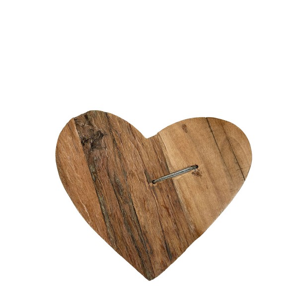 Holz Herz, mit Hufnagel, 20cm
