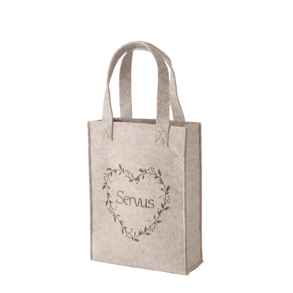 Filz Tasche &quot;Garni&quot; beige, Servus, 40cm, Boltze