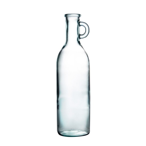 Glas Vase Flasche grün 14x50cm