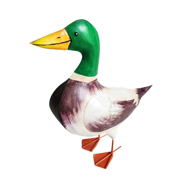 Deko Ente, Metallente 3-farbig, 50cm