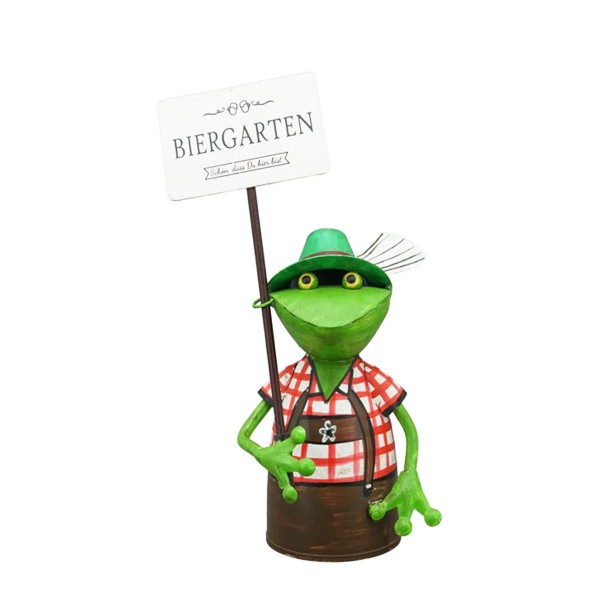 Zaunhocker Frosch Biergarten 30cm Metall
