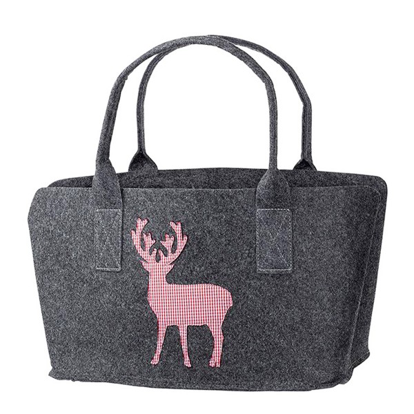 Filztasche Rotwild 26x40cm dunkles grau Gilde