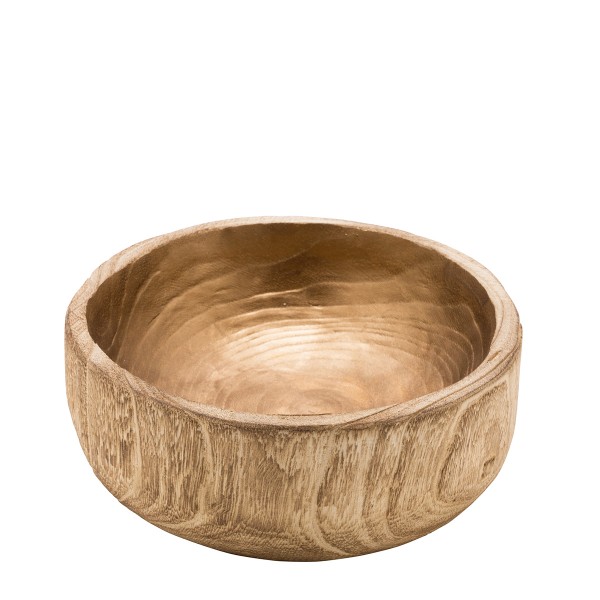 Holzschale rund innen gold beschichtet Ø24cm