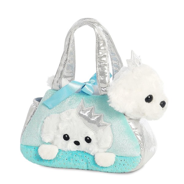 Plüsch Taschen Tiere FP Welpe mit Krone PeekaBoo 20cm