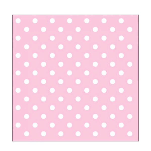 Ambiente Papierservietten Dots pastell, rosa mit weißen Punkten, 33x33cm