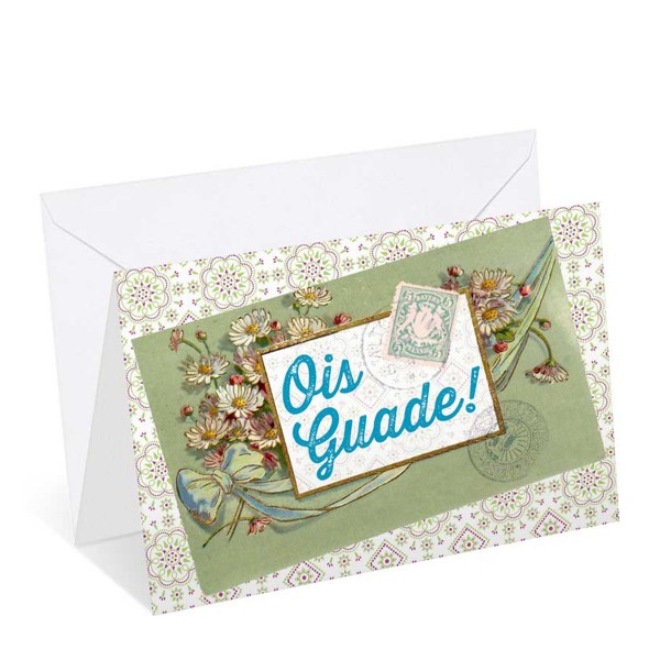 Bayerische Glückwunschkarte: Ois Guade!