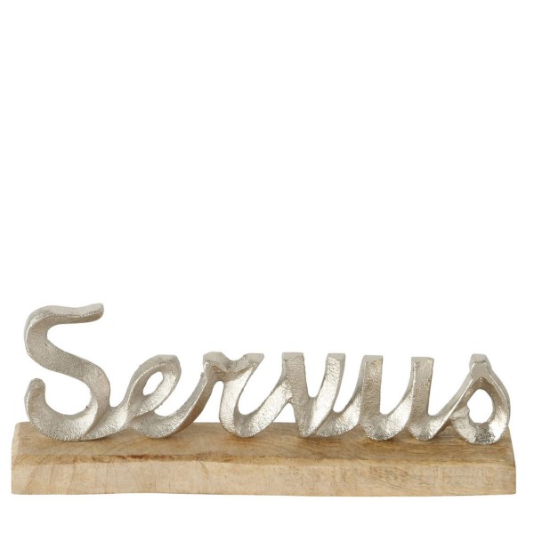 Schriftzug Servus auf Holzsockel 30cm Boltze