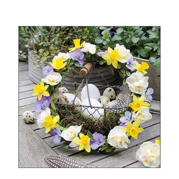 Ambiente Papierservietten Basket with eggs Lunch 33x33cm