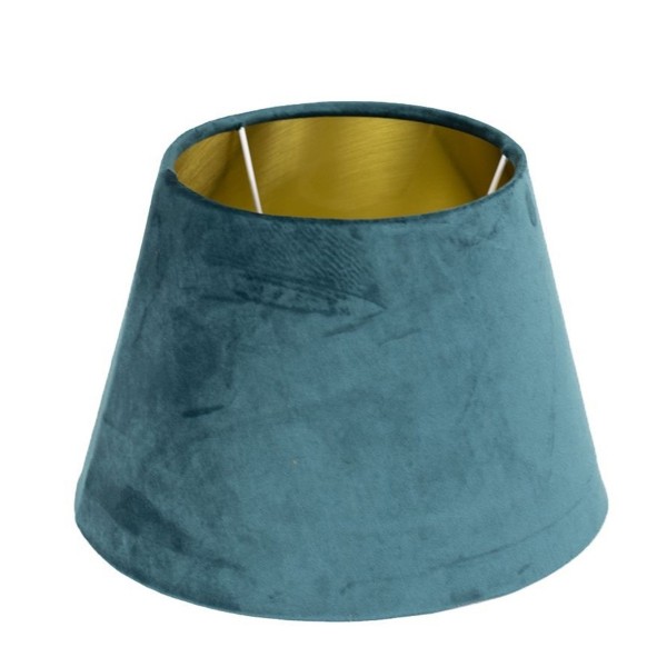 Lampenschirm Samt petrol 25cm, Mars &amp; More