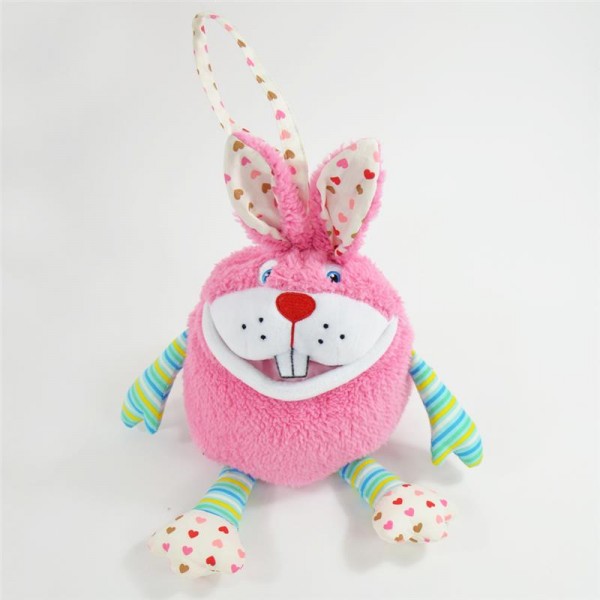 Plüsch Hase, Beutelino, rosa, wandelbar, 25x25cm