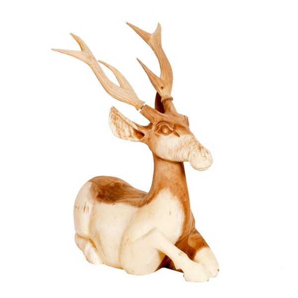 Deko Holz Hirsch, liegend, 80cm