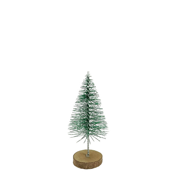 Deko Kunstpflanze Tannenbaum, Tannenbäumchen beschneit, grün/weiß, 7x3cm, 24St/Box