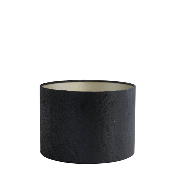 Lampenschirm Lubis schwarz, Lampenschirm Zylinder 25x25x18cm, Light &amp; Living