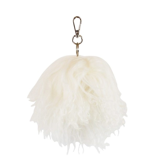 Schlüsselanhänger Pompom Schaf weiß Ø8cm Mars &amp; More