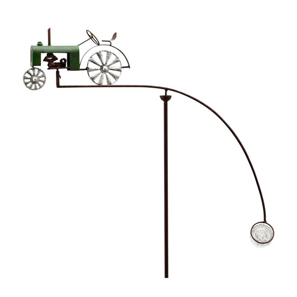 Deko Windspiel, Traktor grün, 81x134cm, Metall