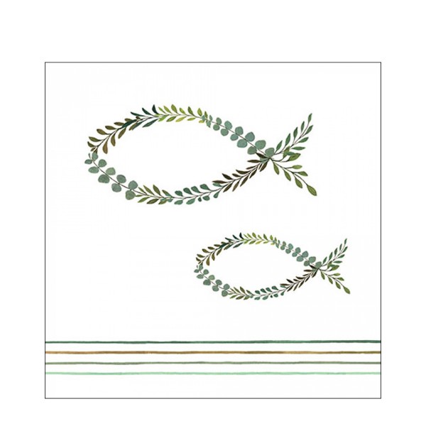 Ambiente Papierservietten Communion fish Lunch 33x33cm