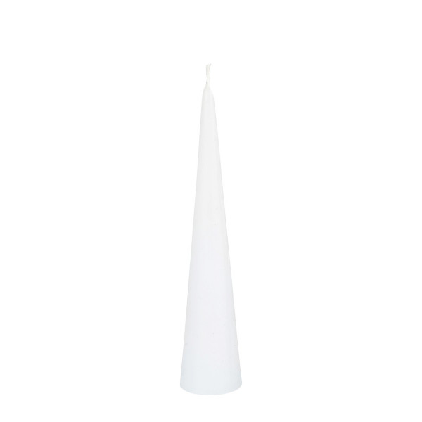 Kegelkerze Rustic Spitzkegel, weiß, 250x60mm, Wenzel Kerzen