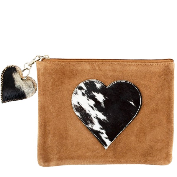 Etui Leder Herz schwarz mit Herzanhänger 22cm, Mars &amp; More
