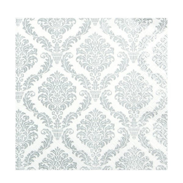Home Fashion Papierservietten Elegantes Silber, 33x33cm