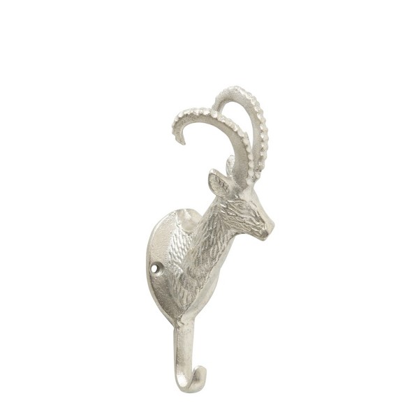 Garderobenhaken Steinbock, Ali, silber, 18cm, Boltze