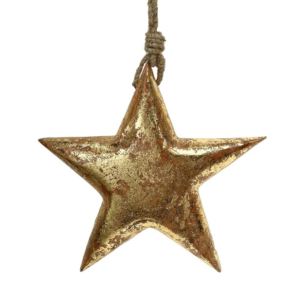 Stern gold used look Ø15cm Hänger