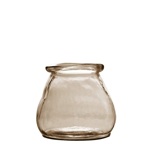 Glas Vase braun 12x12cm