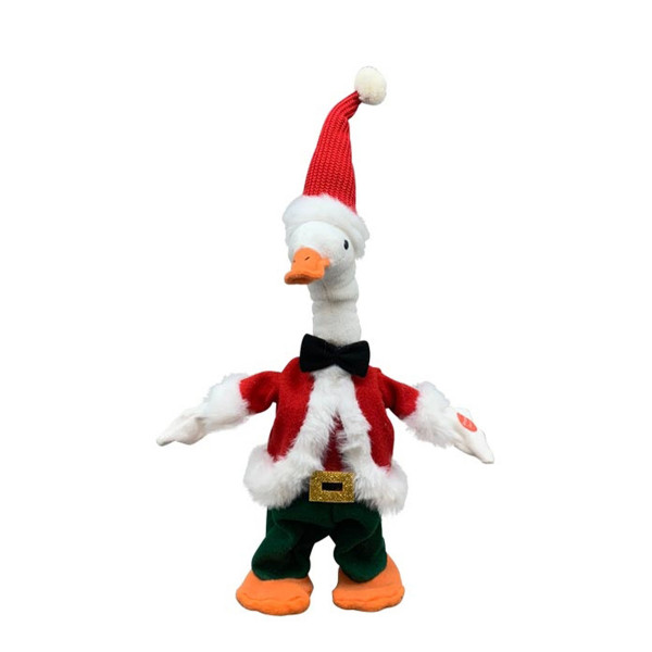 Lustige singende und tanzende Deko Weihnachtsgans Fily, Bewegungssensor, 41cm