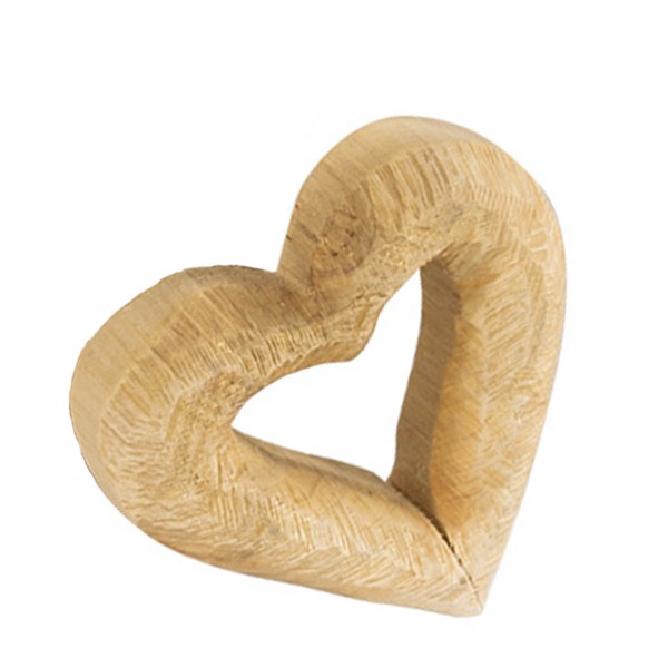 Holz Herz Pappel, natur sägerauh, 20cm, WMG - Grünberger