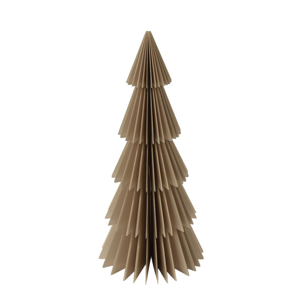 Deko Tannenbaum Papier, Papierbaum Tanne taupe, Fächerbaum, 20cm