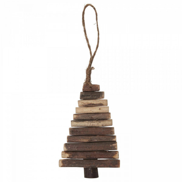 Deko Holzbaum, Tannenbaum aus Zweigen, Holzhänger Baum, 8x12cm, Ib Laursen