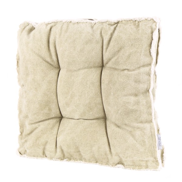 Sitzkissen stonewash creme 45x45cm