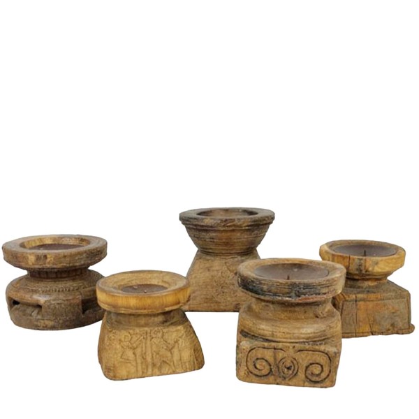 Kerzenhalter Antikholz 16x18cm