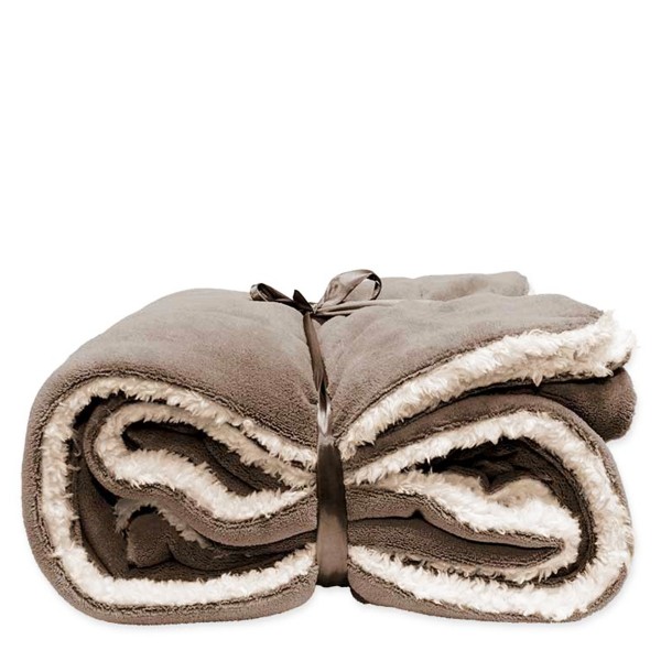 Unique Living Fleece Decke Lars taupe 150x200cm