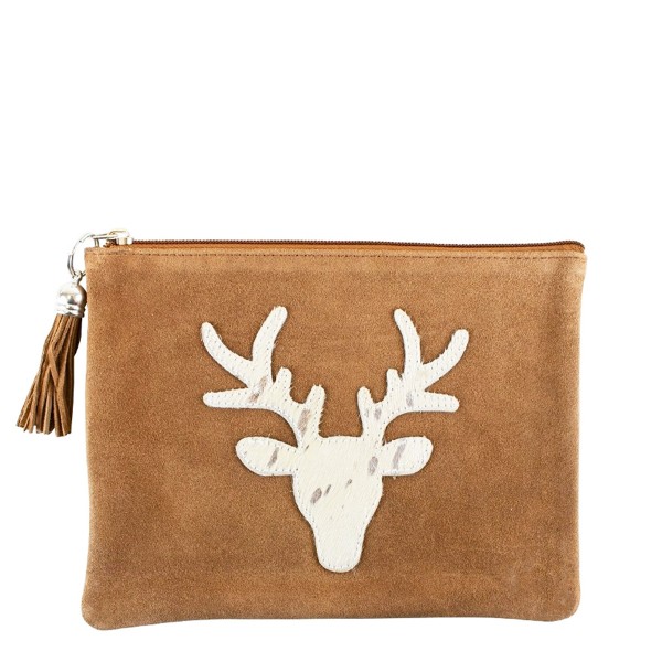 Leder Etui mit Quaste, Hirsch, silber, 22x16cm, Mars &amp; More