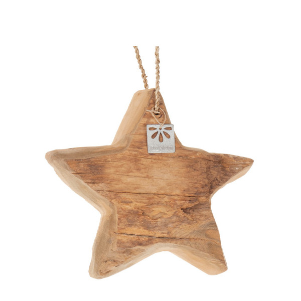 Deko Holzstern, Stern Teak, 30cm, Hänger, DIJK Natural Collections