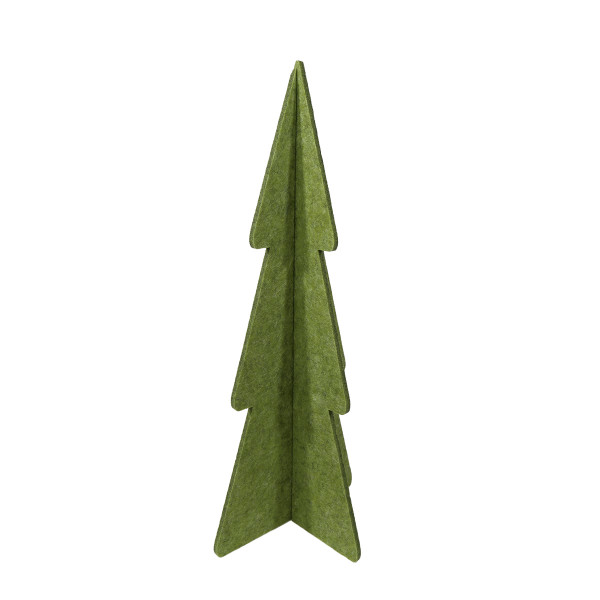 Deko Tannenbaum grau, großer schlichter Filzbaum grün, 58cm