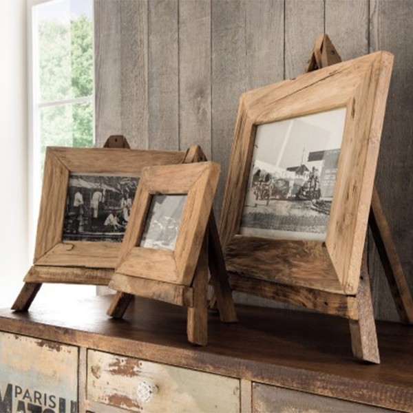 Holz Bilderrahmen/ Fotorahmen mit Ständer 25cm Die Faktorei